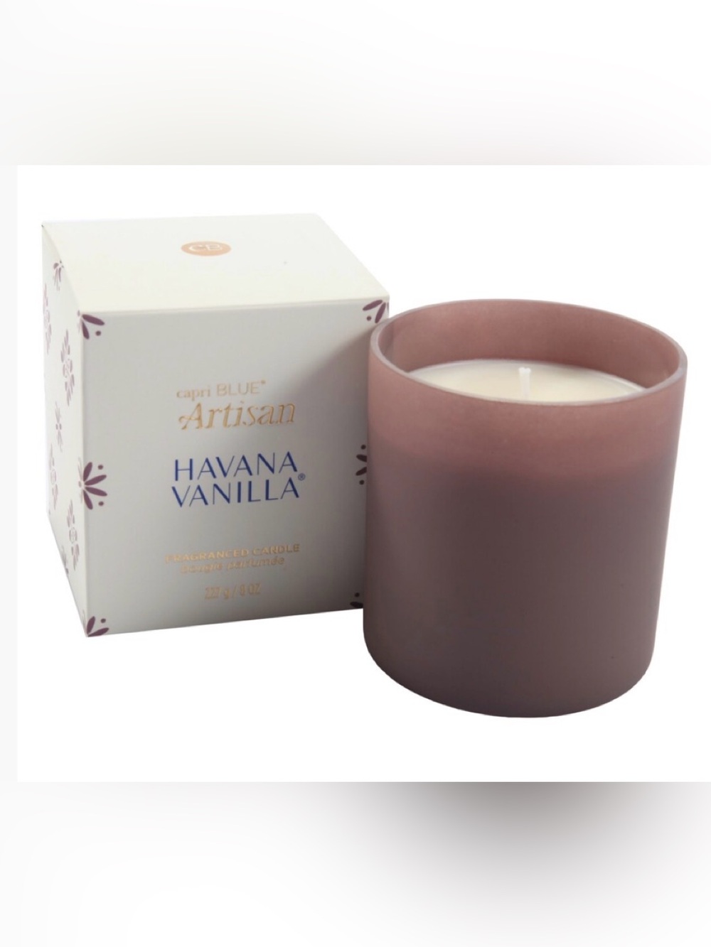 Candle Capri Blue Artisan Havana Vanilla terrazza velluto 8oz